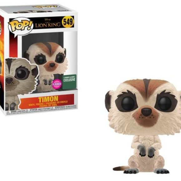 Funko POP Disney The Lion King - Timon (Flocked) #549 Barnes & Noble Exclusive - Picture 1 of 7